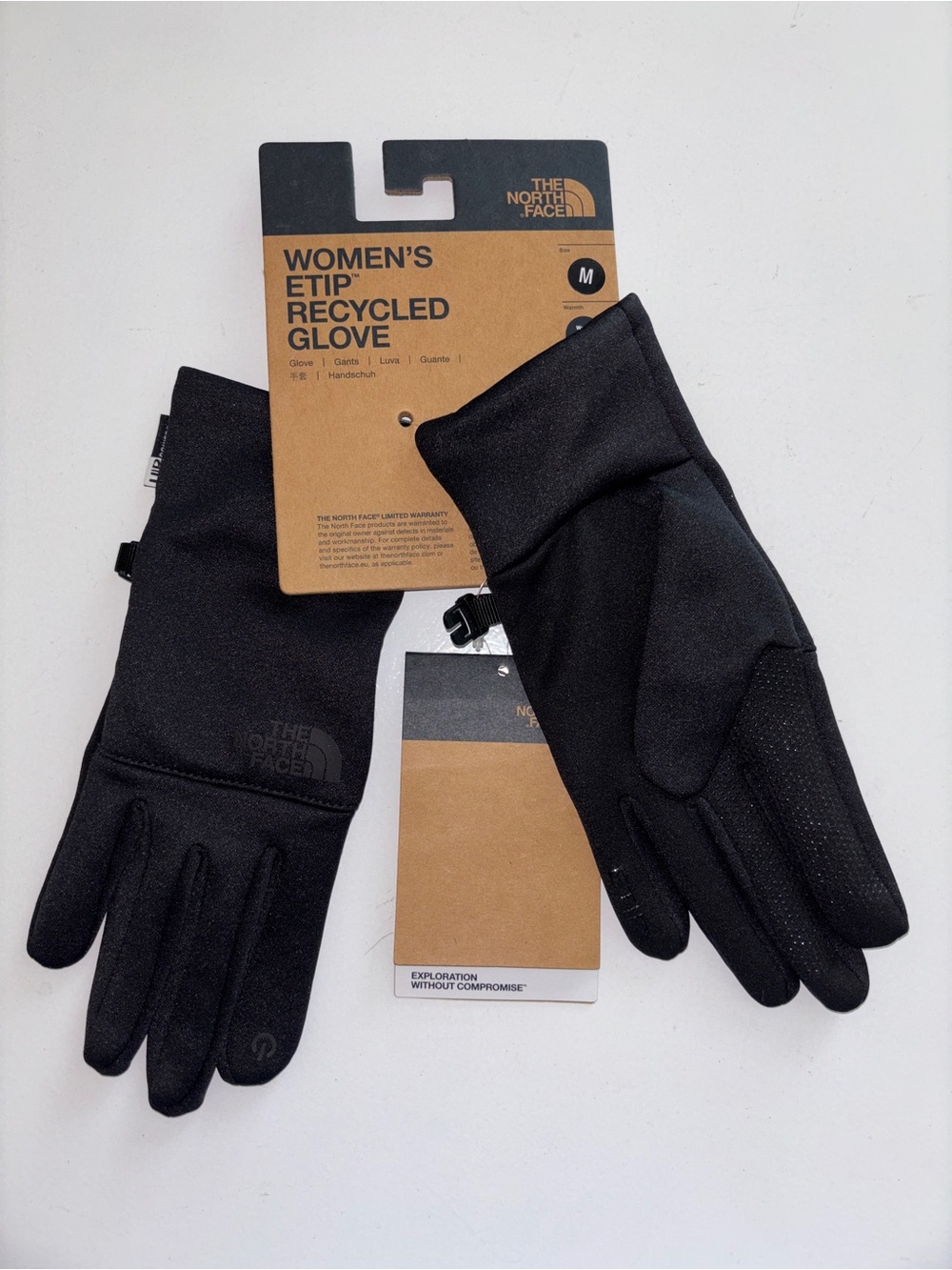THE NORTH FACE Women's Etip Recycled Winter Running Glove Black Medium - NWT